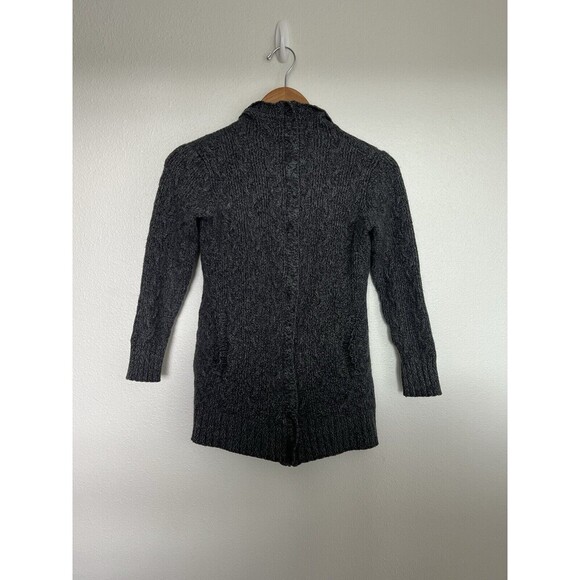 Patagonia Women 100% Merino Wool Cable Fisherman Sweater Coat Gray Size Small - Picture 1 of 10